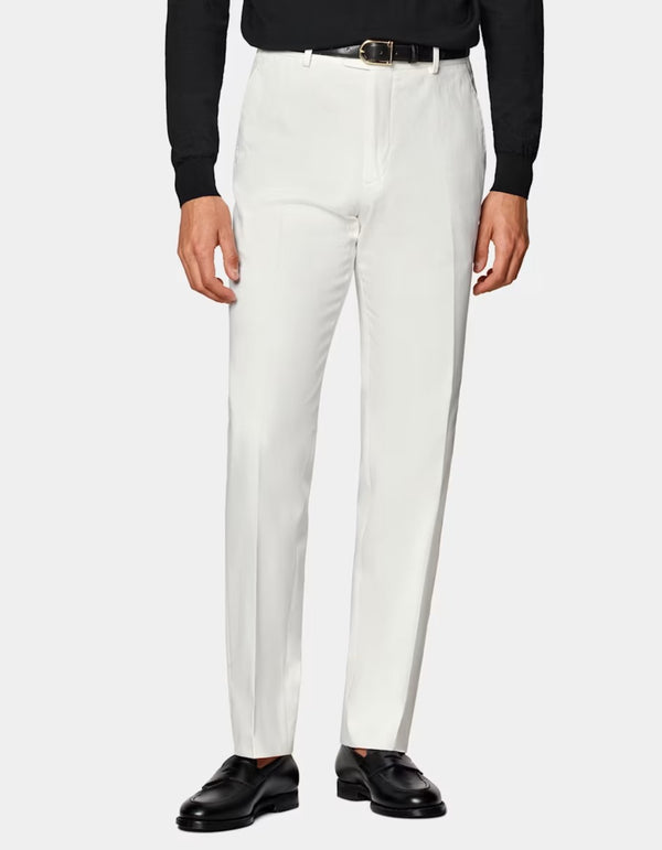Men's Off White Formal  Premium Pant  Suiting Stuff Export Quality